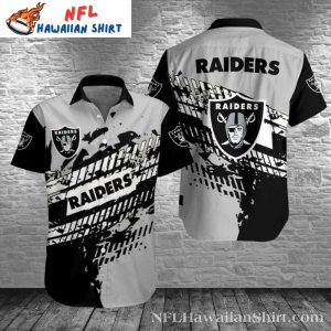 Abstract Offense – Las Vegas Raiders Artistic Hawaiian Shirt