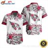 Aloha Endzone White – NFL Hawaiian Cardinals Shirt With Pink Flora Accents