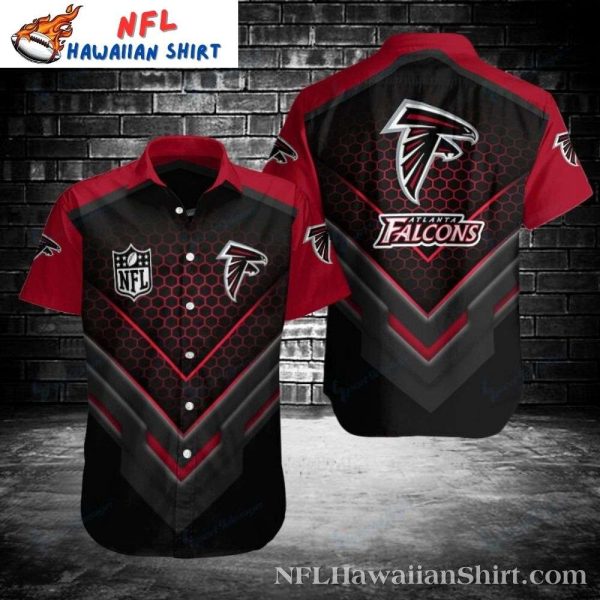 Atlanta Falcons Hexa-Honor – NFL Hawaiian Shirt With Hexagonal Detail