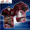 Atlanta Falcons Red Hibiscus Rise Up Hawaiian Shirt – Personalized Name Design