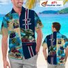 Beachside Baby Yoda Character New England Patriots Hawaiian Shirt