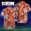 Bengal Bloom Orange Hawaiian Shirt – Custom Name Floral Fanfare