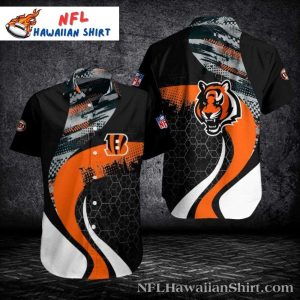 Bengals Tiger Roar Hawaiian Shirt – Black And Orange With White Accent