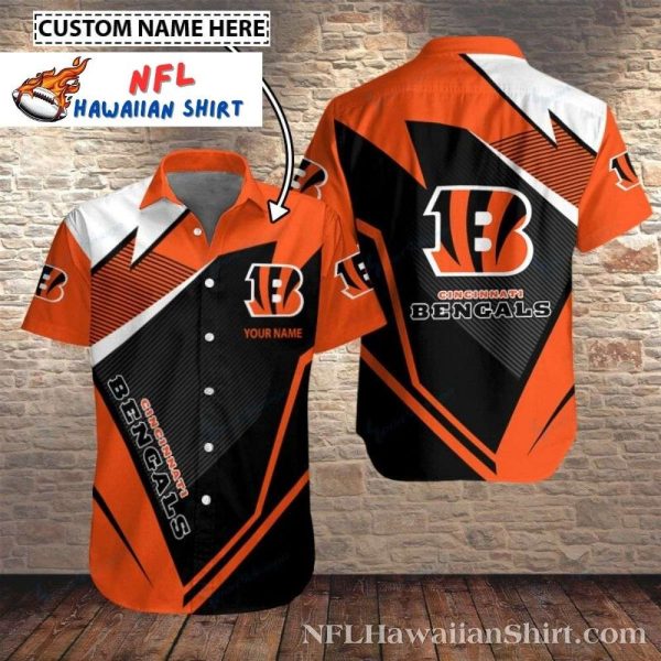 Bengals Vibrant Vertex Custom Name Hawaiian Shirt – Sharp Fan Fashion