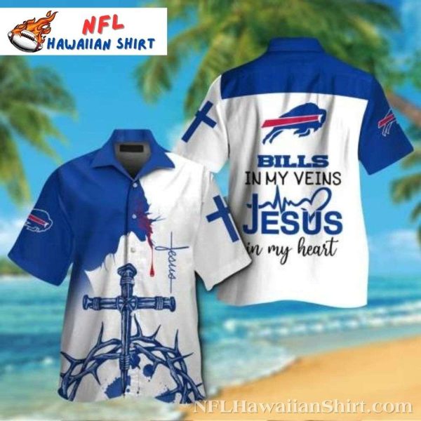 Bills In My Veins Jesus In My Heart – Buffalo Bills Hawaiian Shirt