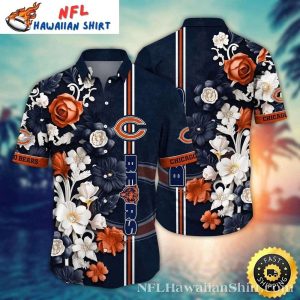 Black And White Tropical – Chicago Bears Hawaiian Shirt