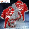 Bold Red And Grey Tampa Bay Buccaneers Hawaiian Shirt