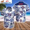 Botanical Bliss NY Giants Logo-Infused Tropical Hawaiian Shirt