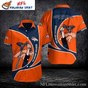 Broncos Power Fist Pump Customizable Hawaiian Shirt