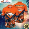 Broncos Spirit Tropical Flowers Hawaiian Shirt – Unique Denver Broncos Merchandise