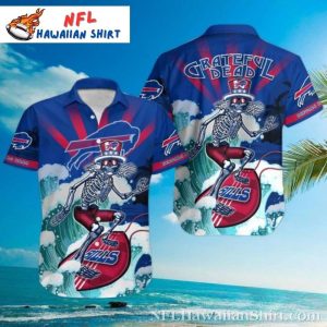 Buffalo Bills Rock ‘N’ Roll Skeleton Hawaiian Shirt