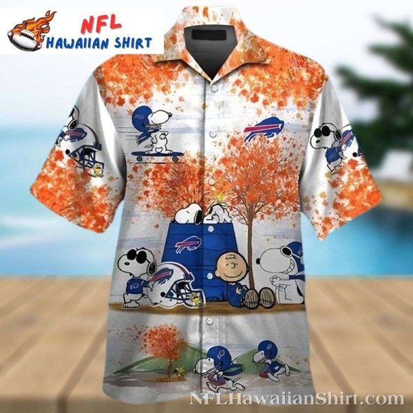 Buffalo Bills Tropical Relaxation Cartoon Graphic – Snoopy Charlie Brown Hawaiian Shirt