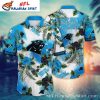 Carolina Panthers Blue Bloom Hawaiian Shirt