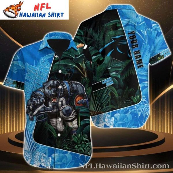 Carolina Panthers Jungle Roar Customizable NFL Hawaiian Shirt