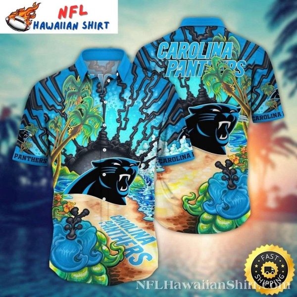 Carolina Panthers Surf And Turf Paradise Hawaiian Shirt