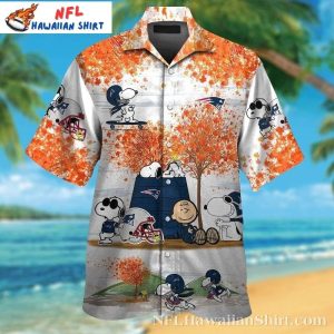 Cartoon Snoopy Autumn New England Patriots Hawaiian Shirt