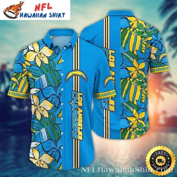 Chargers Tropical Oasis – Personalized Blue Sky Hawaiian Shirt