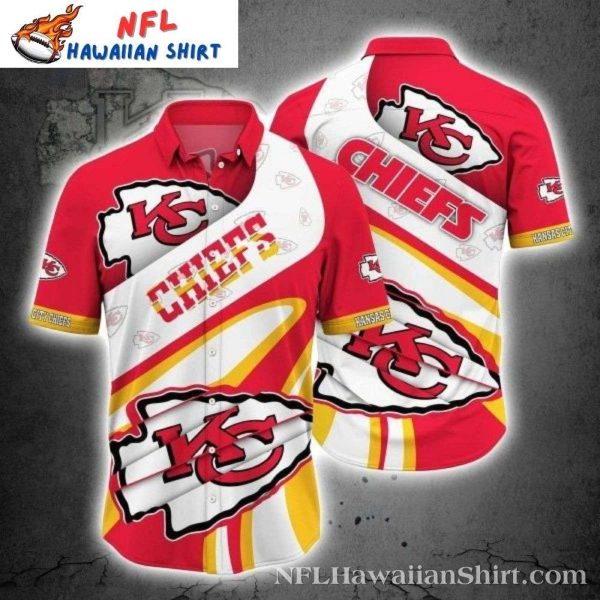 Chiefs Endzone Energy – Red And Yellow Burst Men’s Hawaiian Shirt