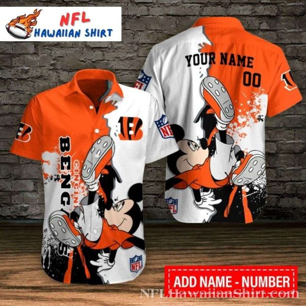 Cincinnati Bengals Playful Mascot Customizable Hawaiian Shirt – Bengals Fan Aloha Edition