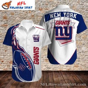 Classic White New York Giants Tropical Hawaiian Shirt