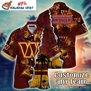 Coconut Tree Commanders Sunset Beachside Hawaiian Shirt