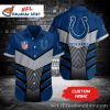 Colts Game Day – NFL Shield And Custom Name Striped Hawaiian Shirt