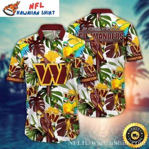 Commanders Jungle Parrots – Exotic Bird Aloha Shirt