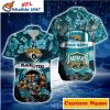 Cosmic Jacksonville Jaguars – Starlit Tropics Customizable Hawaiian Shirt