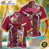 Crimson Floral Blitz – Arizona Cardinals Hawaiian Shirt Mens