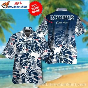 Custom Name Tropical Pattern New England Patriots Hawaiian Shirt