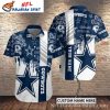 Dallas Legacy Graffiti Dallas Cowboys Custom Name Hawaiian Shirt