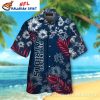 Deep Sea Floral New England Patriots Hawaiian Shirt