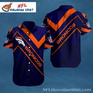 Denver Broncos Bold Diagonal Stripe Aloha Shirt