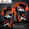 Denver Broncos Dynamic Flame Hawaiian Button-Up Shirt