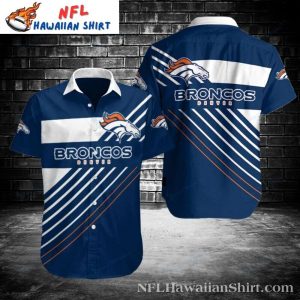 Denver Broncos Striped Elegance Sporty Aloha Shirt