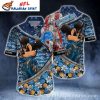 Detroit Lions Cheerleaders Hawaiian Shirt Featuring Cool Mickey Mouse And Pineapple Design