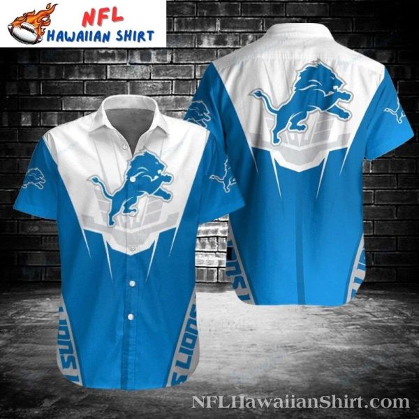 Detroit Lions Skyline Stripe Button-Up Aloha Shirt