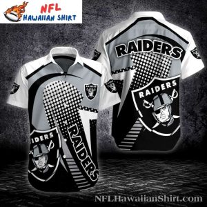 Dot Matrix Offense – Raiders Polka-Dot Hawaiian Shirt