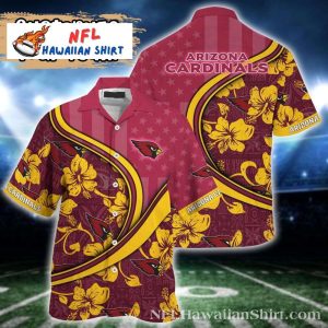 Dynamic Play Arizona Cardinals Hawaiian Shirt – Golden Hibiscus Twist