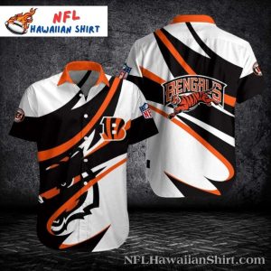 Dynamic Stripes Cincinnati Bengals Hawaiian Shirt