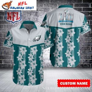 Eagles Floral Touchdown Tropical Hawaiian Shirt – Customizable