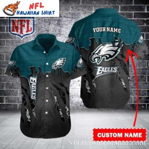 Eagles Shadowed Feathers Custom Tropical Hawaiian Shirt