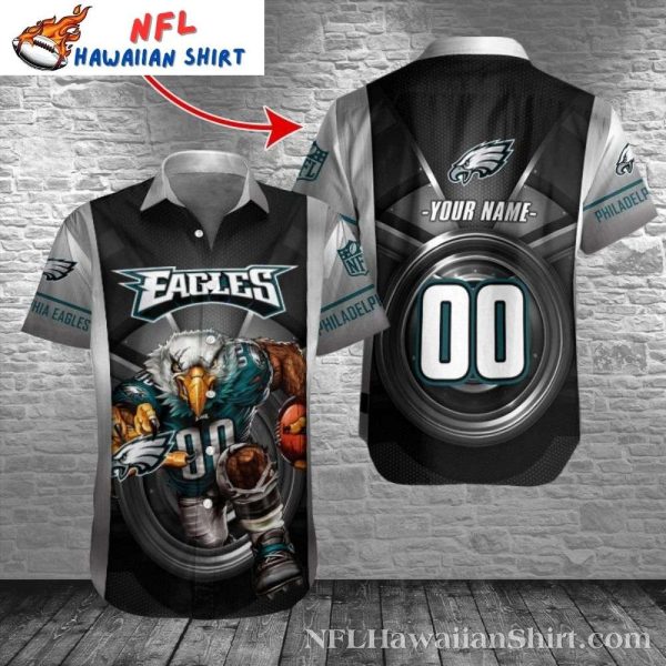 Eagles Warrior Mascot Personalized Tropical Hawaiian Shirt