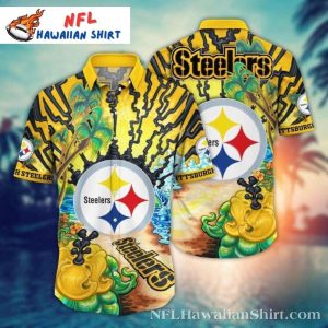 Electric Wave – Pittsburgh Steelers Vibrant Hawaiian Shirt