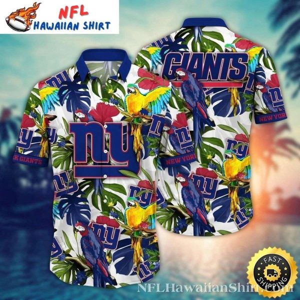 Exotic Birds And NY Giants Hawaiian Shirt – Tropic Players Paradise Edition