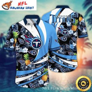 Exotic Pineapple Fruits And Stripes – Tennessee Titans Hawaiian Shirt