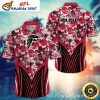 Fiery Red Atlanta Falcons Floral NFL Hawaiian Shirt – Men’s Tropical Design