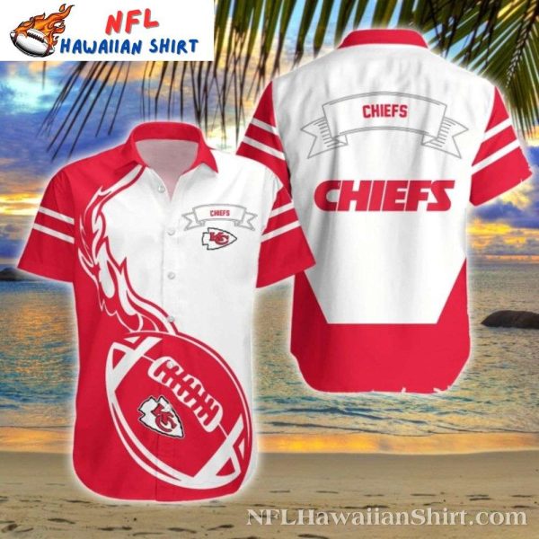 Flame Ball Kansas City Chiefs Mens Hawaiian Shirt