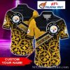 Flaming Touchdown Pittsburgh Steelers Tropical Hawaiian Shirt