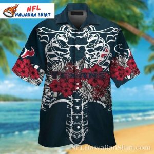 Floral Defense Houston Texans Hawaiian Shirt – Red Hibiscus Tackle